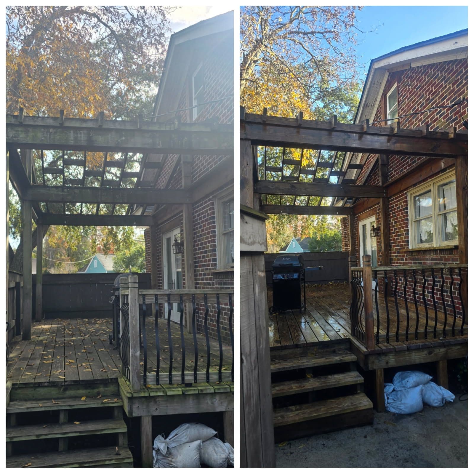 Deck and Patio Cleaning Under the Pergola image