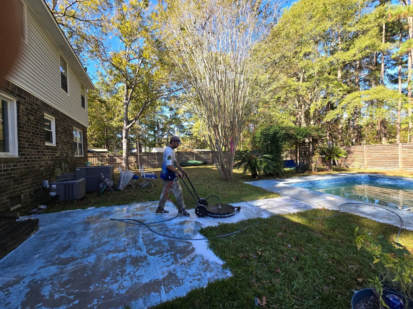 Backyard Poolside Cleaning image